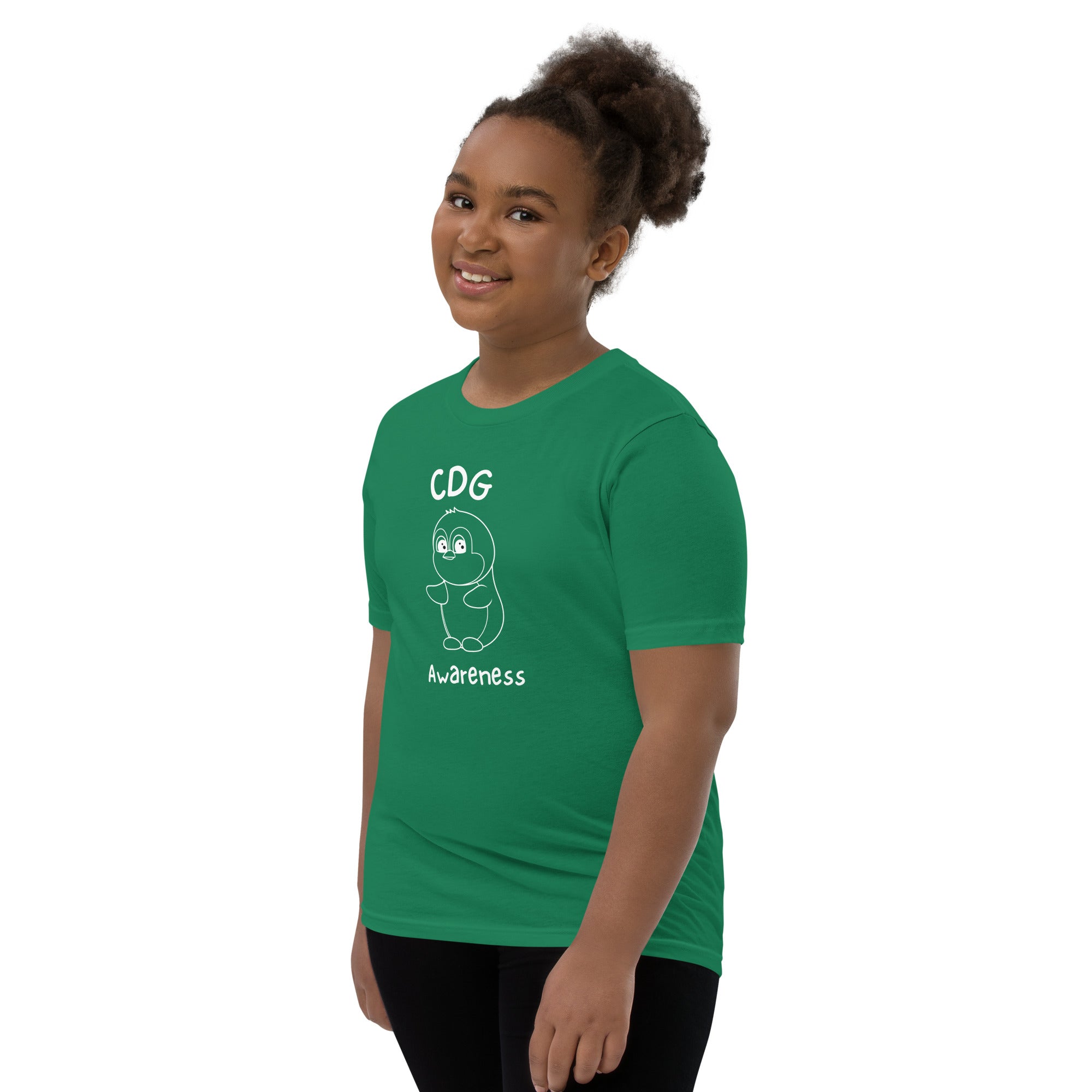 CDG Awareness Youth Short Sleeve T Shirt Green CDG Strong